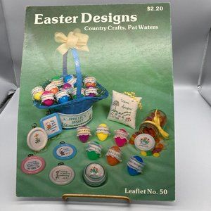 Vintage Cross Stitch Patterns, Easter Designs by Pat Waters, Country Crafts